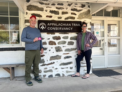 Donald Root and his daughter Alison Marie at the Appalachian Trail Conservancy.